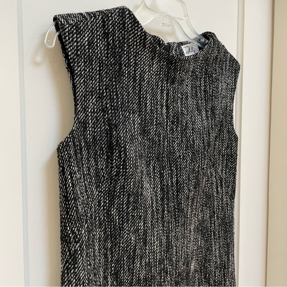 Milly sleeveless wool blend mini dress with suede hem - Picture 5 of 15